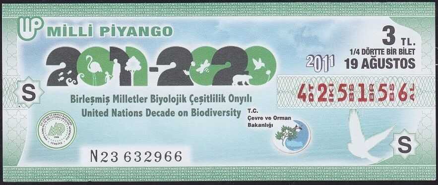 2011 19 Ağustos Çeyrek Bilet - S Serisi