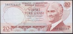 6.Emisyon 4.Tertip 20 Lira I62 321115 Ççt Çilaltı