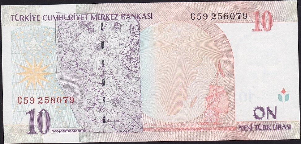 8.Emisyon 10 YTL C59 258079 Çil