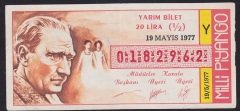 1977 19 MAYIS YARIM BİLET