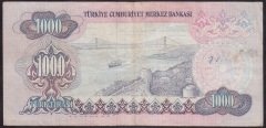 6.EMİSYON 1.TERTİP 1000 LİRA A29 012662 ÇOK TEMİZ