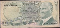 6.EMİSYON 1.TERTİP 10 LİRA C28 489096 TEMİZ +