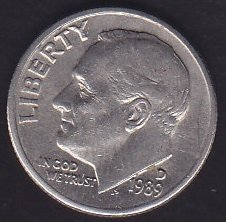AMERİKA 1 DIME 1989 D