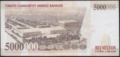7.Emisyon 5 000 000 Lira H03 046754 Çok Temiz+