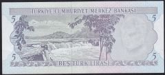 6.Emisyon 2.Tertip 5 Lira I16 192622 Çil
