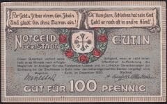 Almanya 100 Pfennig Notgeld 1920 Çilaltı Çil