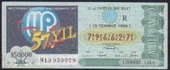 1996 19 TEMMUZ ÇEYREK BİLET