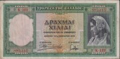 Yunanistan 1000 Drahmi 1939 Çok Temiz +