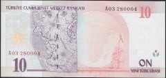 8.Emisyon 10 YTL A03 280004 Çil