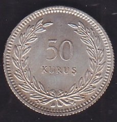 1947 YILI 50 KURUŞ GÜMÜŞ ÇİLALTI