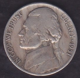 Amerika 5 Cent 1951