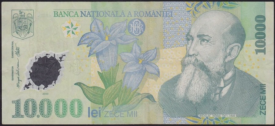 Romanya 10000 Lei 2000 Çok Temiz+