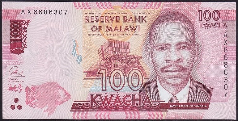 Malawi 100 Kwacha 2016 ÇİL Pick 65