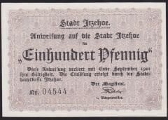 Almanya 100 Pfennig Notgeld 1921 Çil Filigranlı