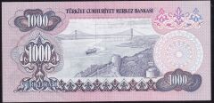 6.Emisyon 3.Tertip 1000 Lira F70 296515 Çilaltı