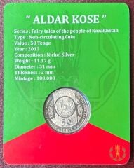 Kazakistan 50 Tenge 2013 Çil Hatıra Özel Kapamasında - Aldar Kose