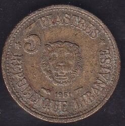 Lübnan 5 Piastre 1961