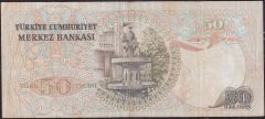 6.Emisyon 1.Tertip 50 Lira G16 005138 Çok Temiz