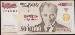 7.Emisyon 5 000 000 Lira G73 725304 Çok Temiz