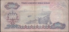 6.EMİSYON 1.TERTİP 1000 LİRA A27 362033 ÇOK TEMİZ