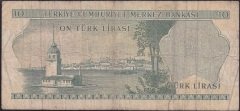 6.EMİSYON 1.TERTİP 10 LİRA C26 013407 TEMİZ