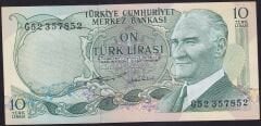 6.Emisyon 2.Tertip 10 Lira G52 357852 Ççt Çilaltı