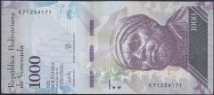 Venezuela 1000 Bolivares 2017 Çil Pick 95b