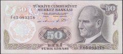 6.Emisyon 1.Tertip 50 Lira F65 083378 Çilaltı Çil
