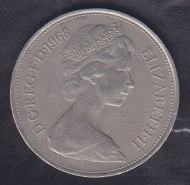 İNGİLTERE 10 PENCE 1968 eski para alan yerler