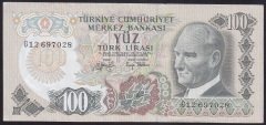 6.EMİSYON 2.TERTİP 100 LİRA G12 697028 ÇÇT +