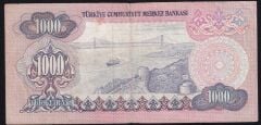6.Emisyon 3.Tertip 1000 Lira F72 390883 Çok Temiz