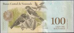 Venezuela 100.000 Bolivares 2017 Çil Pick 100b