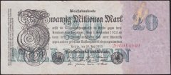 Almanya 20 Milyon Mark 1923 Temiz