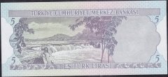 6.Emisyon 1.Tertip 5 Lira F21 106647 Çilaltı Çil