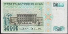 7.EMİSYON 1.TERTİP 50000 LİRA B19 376882 ÇOK TEMİZ +