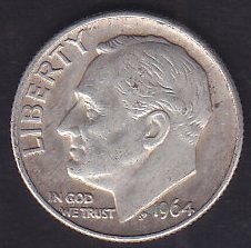AMERİKA 1 DIME 1964 GÜMÜŞ