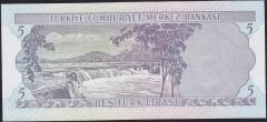 6.Emisyon 1.Tertip 5 Lira E75 453578 Çilaltı Çil