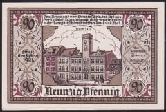 Almanya 90 Pfennig Notgeld 1921 Çil