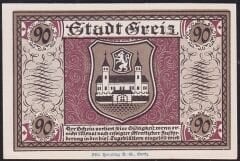 Almanya 90 Pfennig Notgeld 1921 Çil