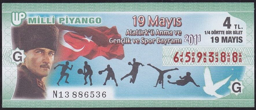 2011 19 Mayıs Çeyrek Bilet - G Serisi