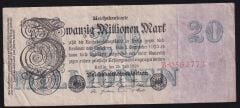 Almanya 20 Milyon Mark 1923 Çok Temiz+
