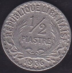 Lübnan 1/2 Piastre 1936