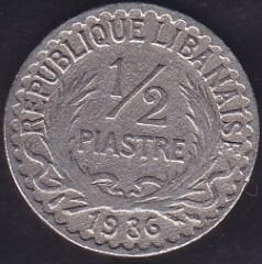 Lübnan 1/2 Piastre 1936