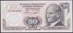 6.Emisyon 2.Tertip 50 Lira I72 519667 Çil