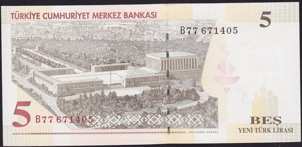 8.Emisyon 5 YTL B77 671405 Çil
