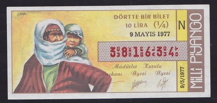 1977 9 MAYIS ÇEYREK BİLET