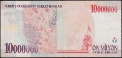 7.Emisyon 10 000 000 Lira A01 178666 Çok Temiz