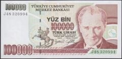 7.Emisyon 3.Tertip 100000 Lira J48 320994 Çilaltı Çil
