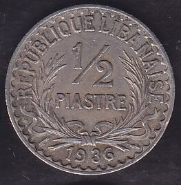 Lübnan 1/2 Piastre 1936