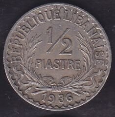 Lübnan 1/2 Piastre 1936